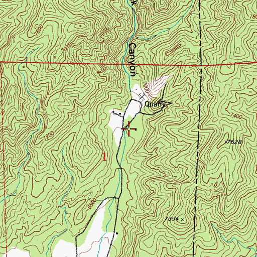 Topographic Map of Fords Mountaindale Ranch, CO