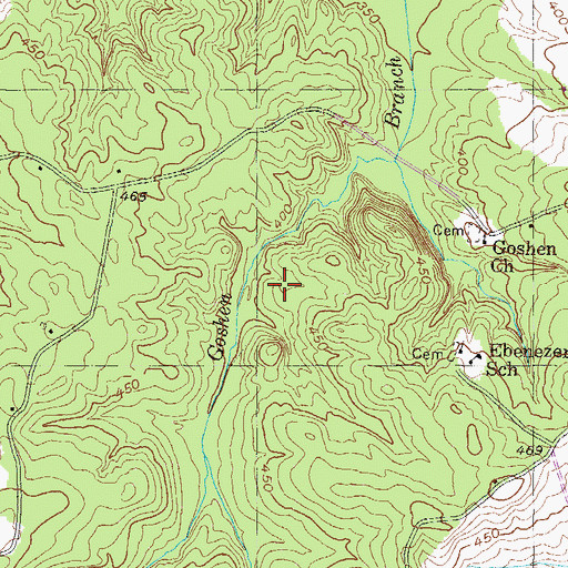 Topographic Map of Lincolnton Division, GA