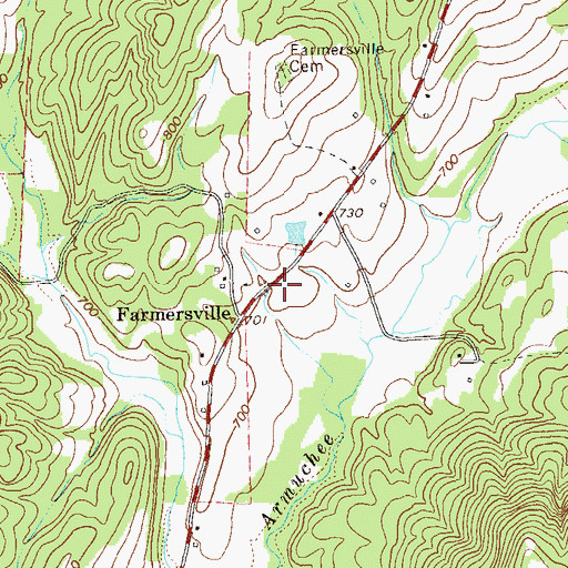 Topographic Map of Little Sand Mountain Division, GA