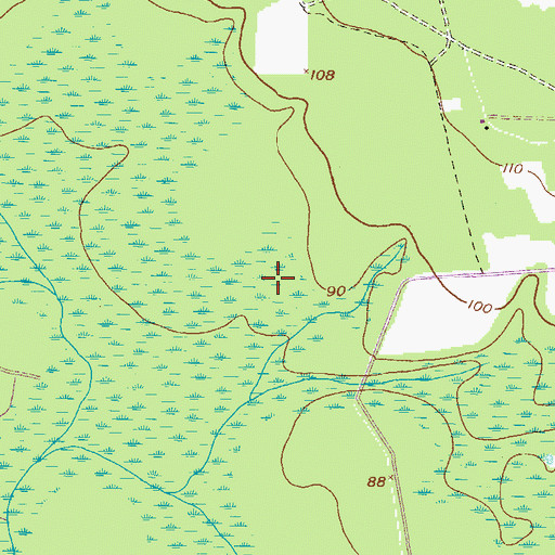 Topographic Map of Ludowici North Division, GA
