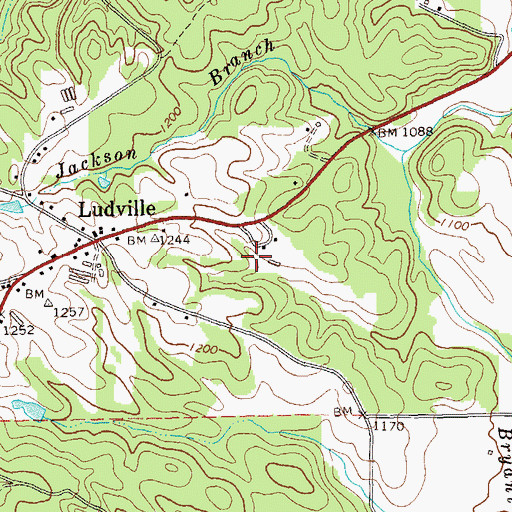 Topographic Map of Ludville Division, GA