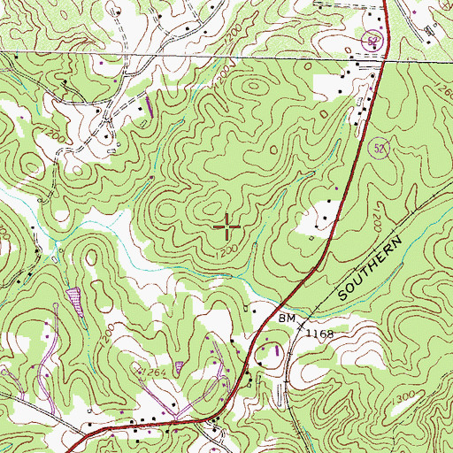 Topographic Map of Lula Division, GA