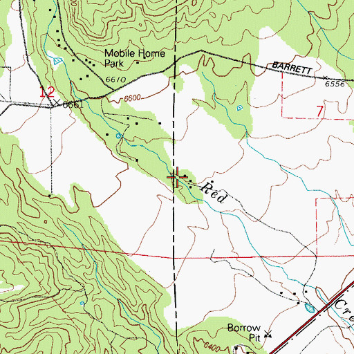 Topographic Map of Pinehurst Ranch, CO