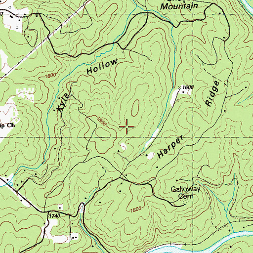Topographic Map of McCaysville Division, GA