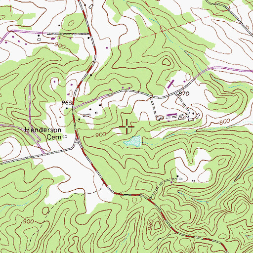 Topographic Map of Maysville Division, GA