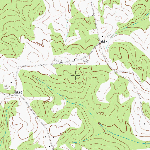 Topographic Map of Maysville Division, GA