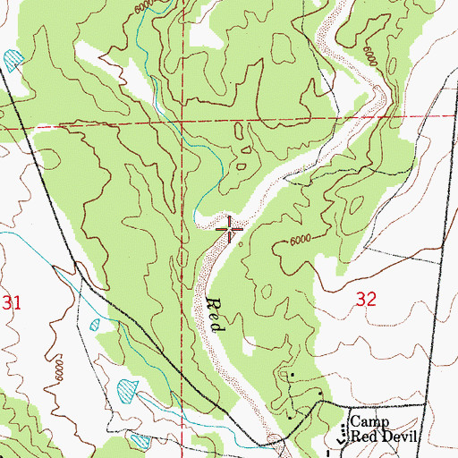 Topographic Map of West Fork Red Creek, CO