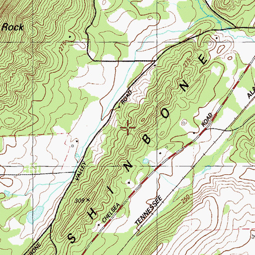 Topographic Map of Menlo Division, GA