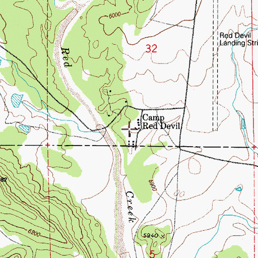 Topographic Map of Red Creek Ranch, CO
