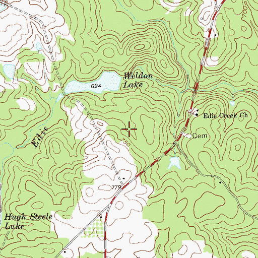 Topographic Map of Milner Division, GA