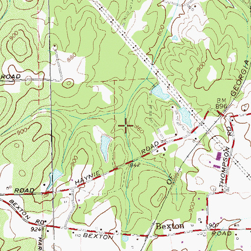 Topographic Map of Moreland Division, GA