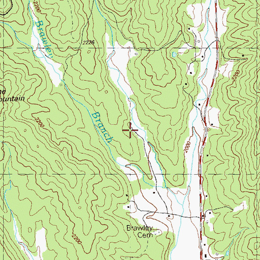 Topographic Map of Morganton Division, GA