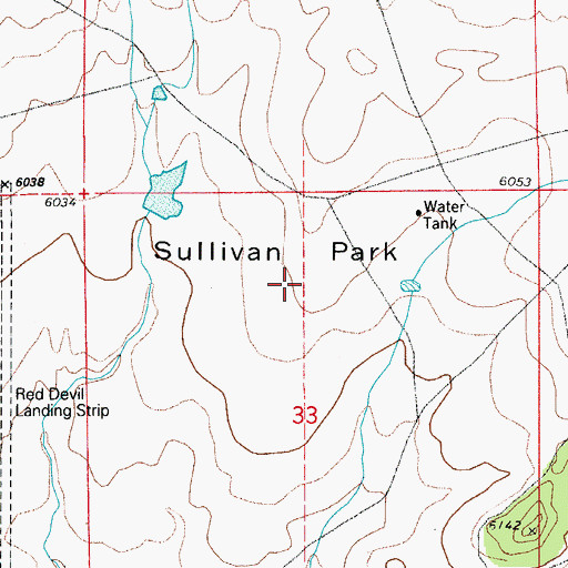 Topographic Map of Sullivan Park, CO