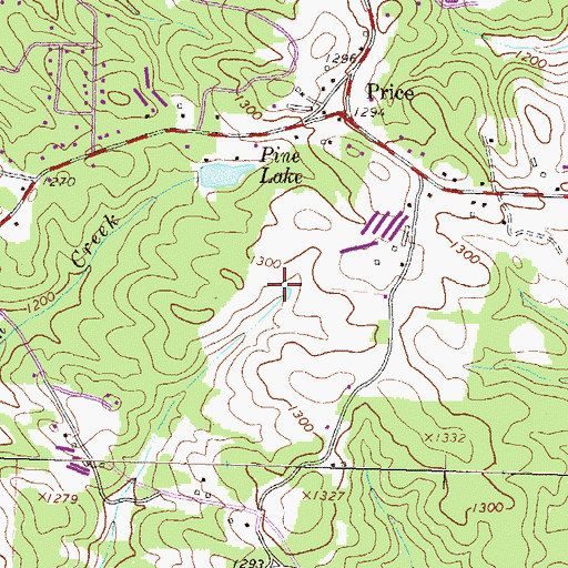 Topographic Map of Murrayville Division, GA