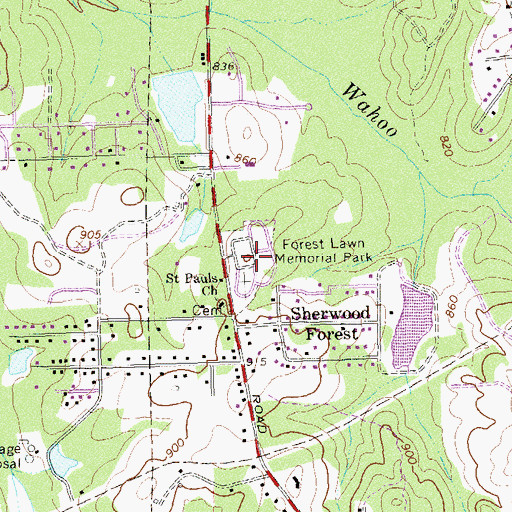 Topographic Map of Newnan Division, GA