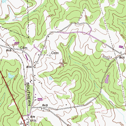 Topographic Map of Nicholson Division, GA