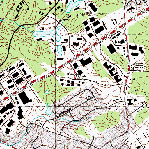 Topographic Map of Norcross Division, GA