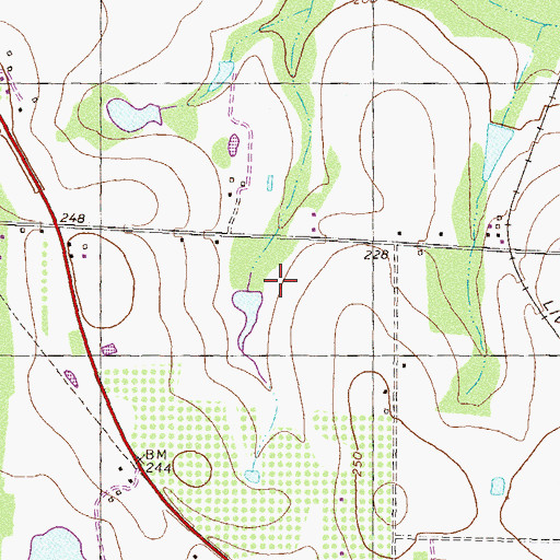 Topographic Map of Northeast Brooks Division (historical), GA