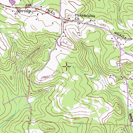 Topographic Map of North Rockdale Division, GA