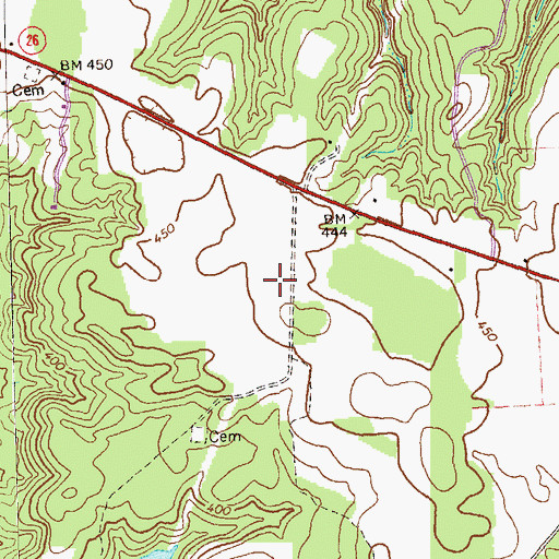 Topographic Map of Oglethorpe Division, GA