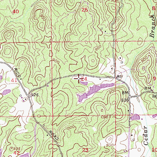 Topographic Map of Palmetto Division, GA