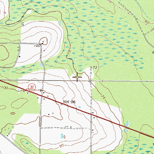 Topographic Map of Patterson Division, GA