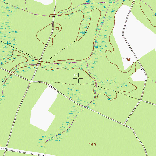 Topographic Map of Pembroke Division, GA
