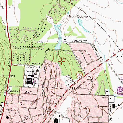 Topographic Map of Perry Division, GA