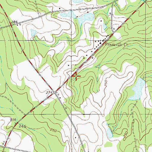Topographic Map of Portal Division, GA