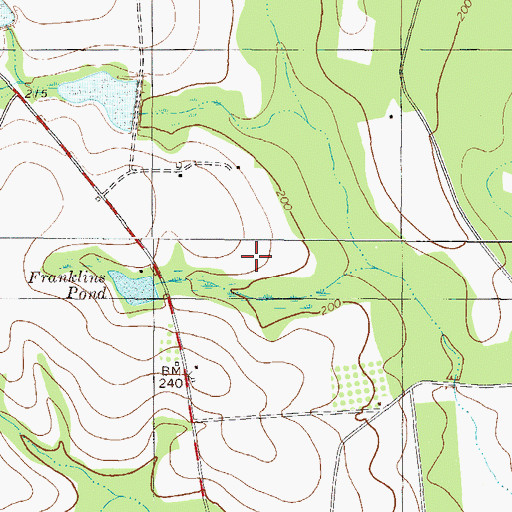 Topographic Map of Pulaski Division, GA