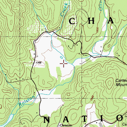 Topographic Map of Rich Mountain Division, GA