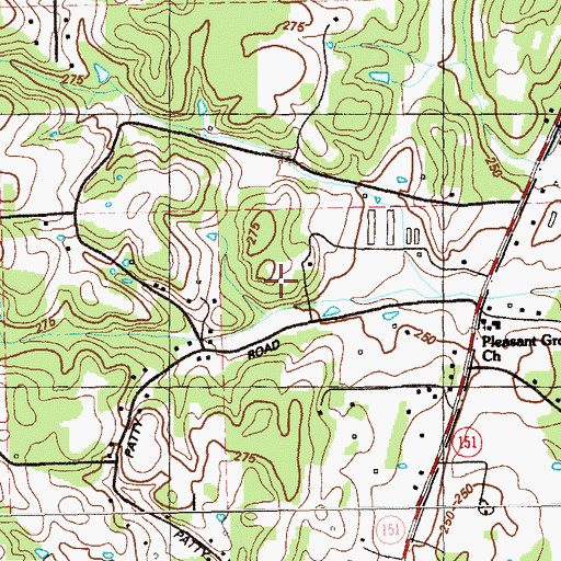 Topographic Map of Ringgold Division, GA