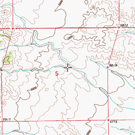 Topographic Map of Crooked Canyon, CO