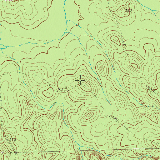 Topographic Map of Roberta Division, GA