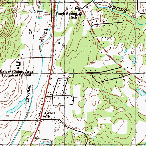 Topographic Map of Rock Spring Division, GA