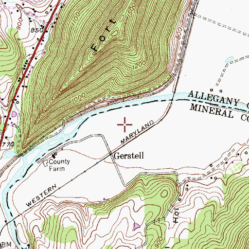 Topographic Map of Baker Cemetery, WV