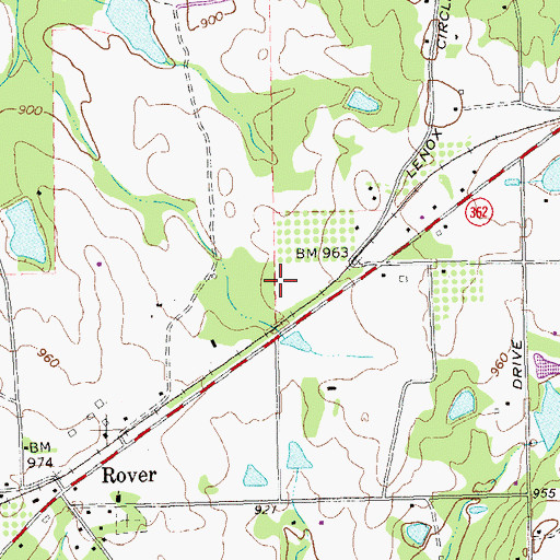 Topographic Map of Rover Division, GA