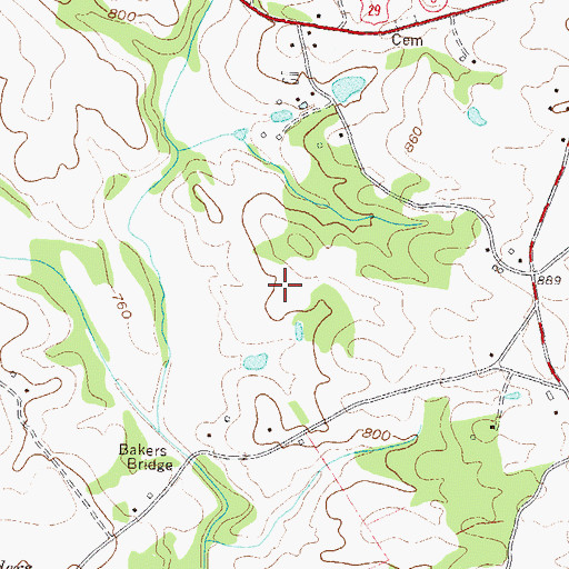 Topographic Map of Royston Division, GA