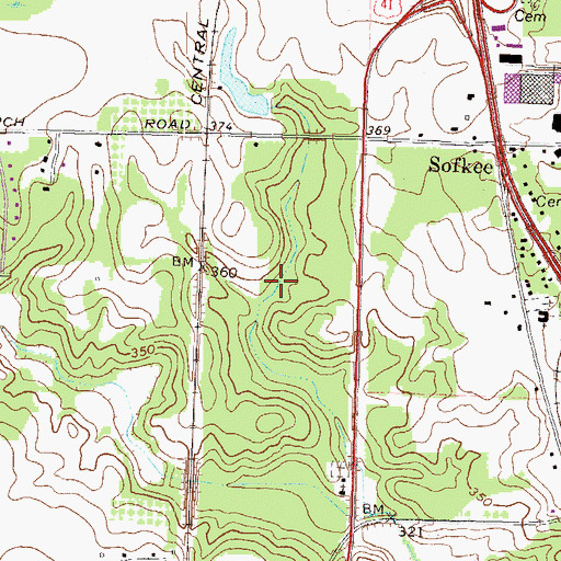 Topographic Map of Rutland Division, GA