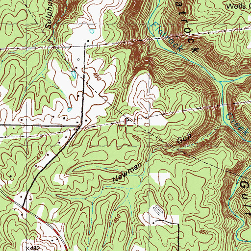 Topographic Map of Sand Mountain Division, GA
