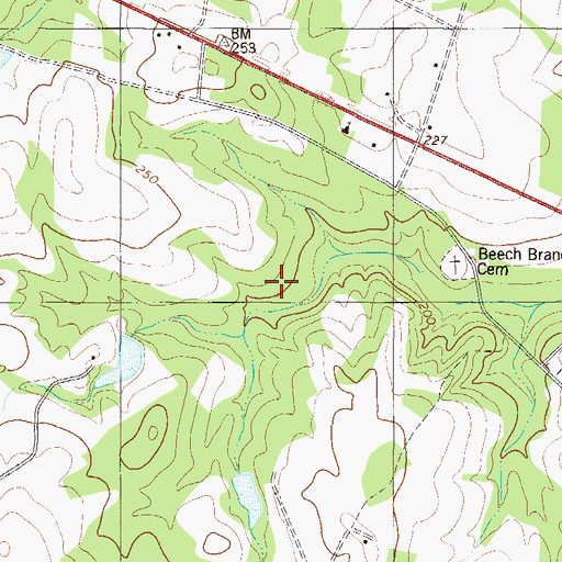 Topographic Map of Sardis Division, GA