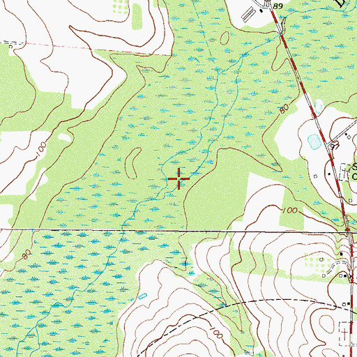 Topographic Map of Screven Division, GA