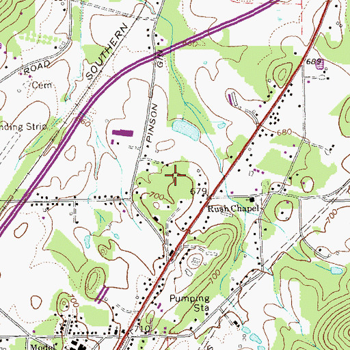 Topographic Map of Shannon Division, GA