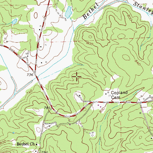 Topographic Map of Shiloh Division, GA