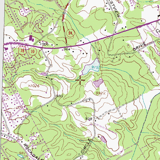Topographic Map of Snellville-Grayson Division, GA