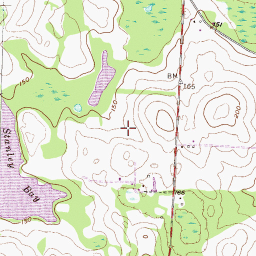 Topographic Map of South Brooks Division (historical), GA