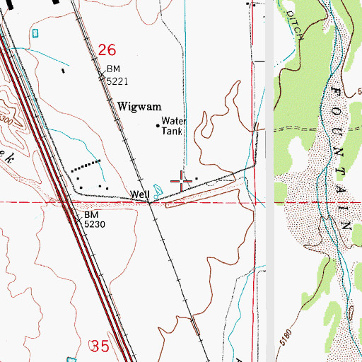 Topographic Map of Wigwam School, CO