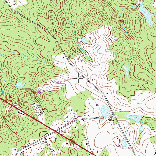 Topographic Map of Sparta Division, GA