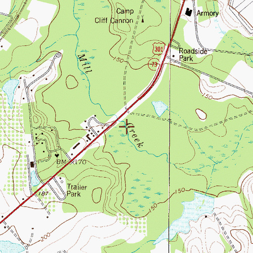 Topographic Map of Statesboro Division, GA