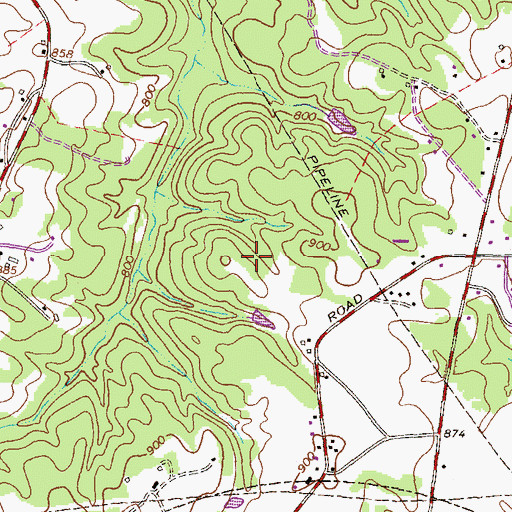 Topographic Map of Statham Division, GA